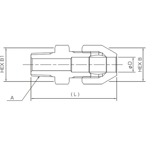Fujikin Brass Ring Joint Half Union RH-10MM x R1/2 RH-10D-R 1 pc