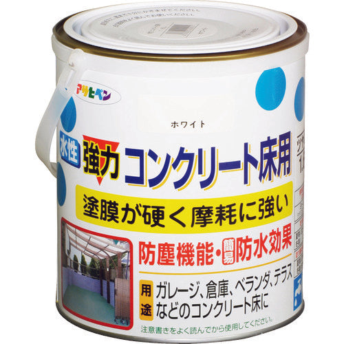 アサヒペン　水性強力コンクリート床用１．６Ｌ　白　424211　1缶