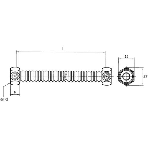 ＳＡＮＥＩ　フレキチューブ　PT14-13X500　1個