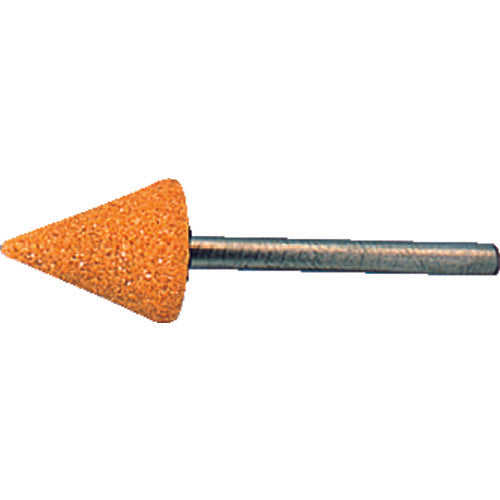 TRUSCO WA Grindstone with Shaft, Triangular Type, Φ13 x Width 16 x Shaft 3, #60, Pack of 10, MO-340P, 1PK