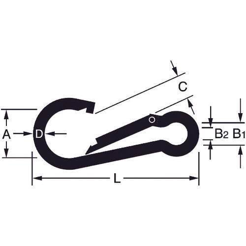 Nissa Chain Stainless Steel Spring Hook 4mm (10 pieces) SAH40 1 box