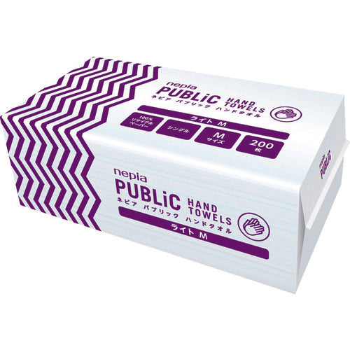 ネピア　パブリックハンドタオル　ライトＭ　２００枚　３０パック入り　79720　1CS