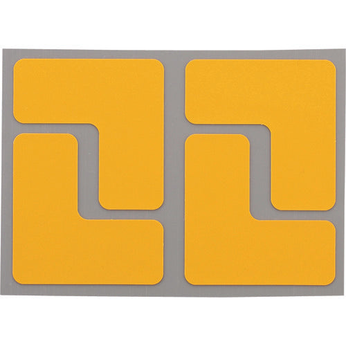 Nitto Durable Floor Signs L-Shaped Small Yellow 40 Sheets Y6035 1 Bag