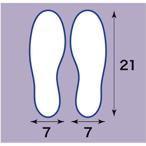 ニトムズ　耐久フロアサインズ足型白２０枚　Y6042　1 袋