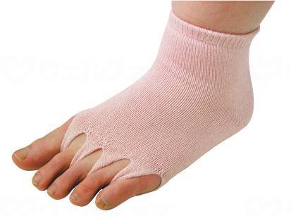 ユニロック指ぬき健康ソックス ｻｰﾓﾝﾋﾟﾝｸ M