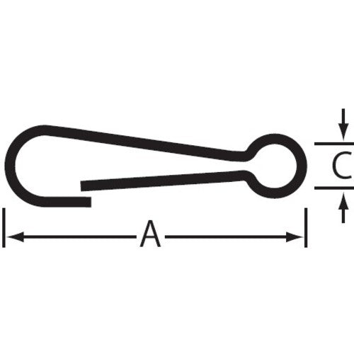 니사 체인 니켈 코마루 스냅 (500 개입) IKS-106 1 상자