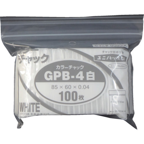 セイニチ　ユニパック　ＧＰ　Ｂ‐４　カラーチャック　シロ　GP B-4 COLOR CHAKKU SHIRO　1 袋