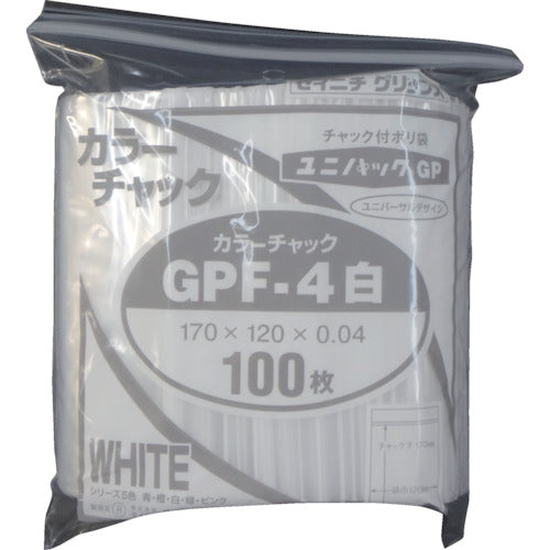 セイニチ　ユニパック　ＧＰ　Ｆ‐４　カラーチャック　シロ　GP F-4 COLOR CHAKKU SHIRO　1 袋