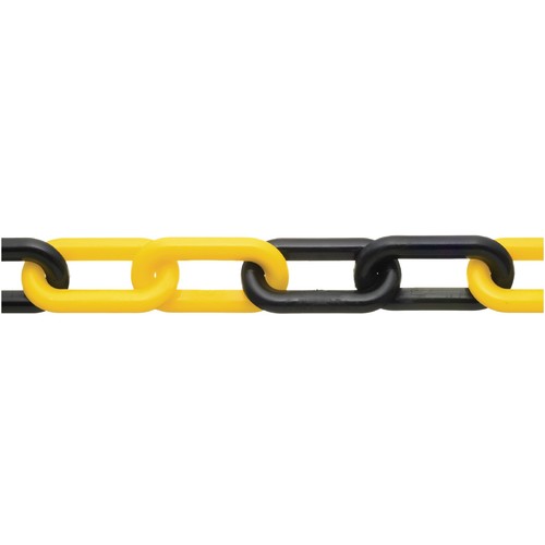 Nissa Chain Plastic Color Chain 15m Yellow/Black R-PW80-Y/BK 1 Roll
