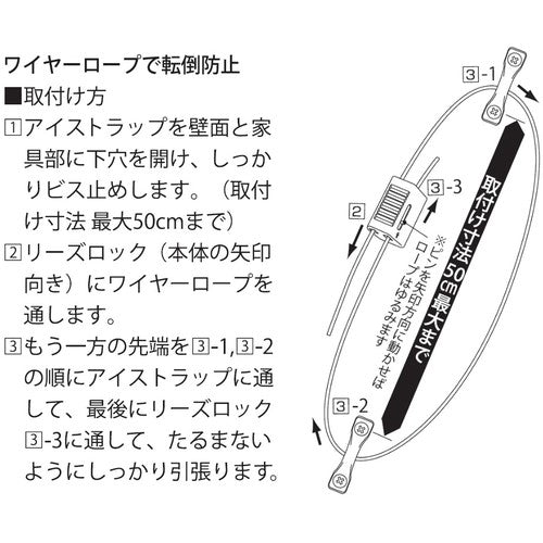 ニッサチェイン　ワイヤー＆リーズロック転倒防止　S-219　1PK