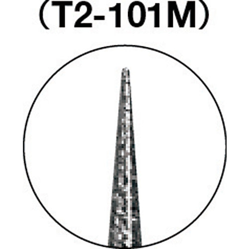 ＴＲＵＳＣＯ　ダイヤモンドバー　Φ１．８Ｘ刃長７Ｘ軸２．３５　＃１４０　T2-101M　1 本