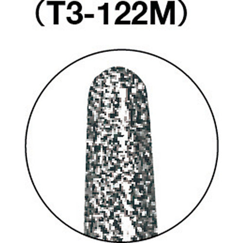 ＴＲＵＳＣＯ　ダイヤモンドバー　Φ２．５Ｘ刃長７Ｘ軸３　＃１４０　T3-122M　1 本