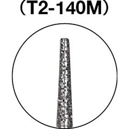 ＴＲＵＳＣＯ　ダイヤモンドバー　Φ１．８Ｘ刃長１０Ｘ軸２．３５　＃１４０　T2-140M　1 本