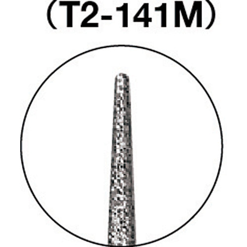 ＴＲＵＳＣＯ　ダイヤモンドバー　Φ１．６Ｘ刃長１０Ｘ軸２．３５　＃１４０　T2-141M　1 本