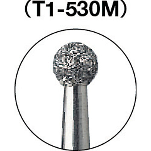 ＴＲＵＳＣＯ　ダイヤモンドバー　Φ１．８Ｘ軸１．６　＃１４０　T1-530M　1 本