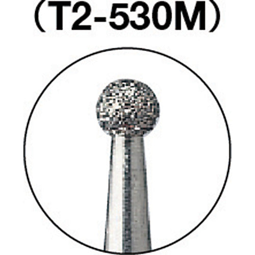 ＴＲＵＳＣＯ　ダイヤモンドバー　Φ１．８Ｘ軸２．３５　＃１４０　T2-530M　1 本