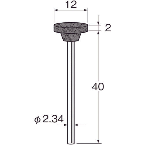 Luter Silicone Rubber Grindstone with Shaft Outer Diameter (mm): 12 Grit (#): 180 R1141 1 bag