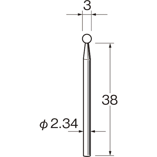 リューター　精密加工用軸付砥石Ｇ１００３　G1003　1 袋