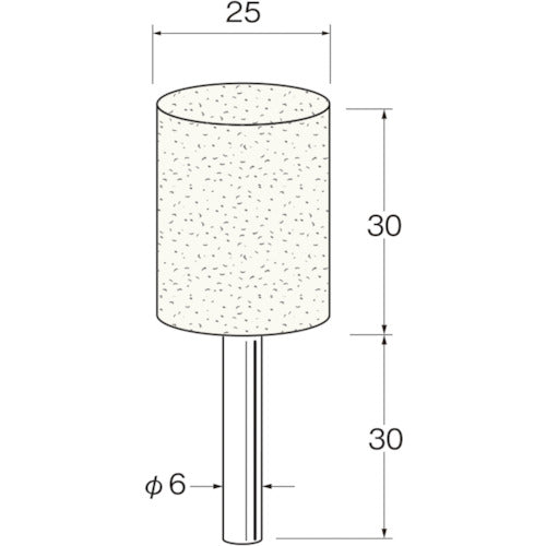 リューター　軸付フェルトバフ円筒型幅（ｍｍ）３０　F4225　1 袋