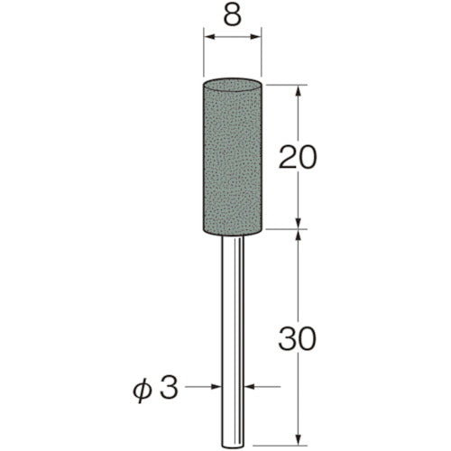 リューター　軸付ラビン砥石（一般用）Ｒ４３３２粒度（＃）：１２０　R4332　1袋