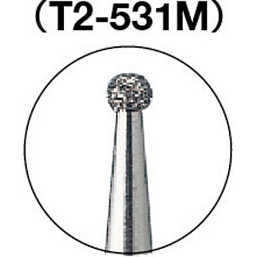 ＴＲＵＳＣＯ　ダイヤモンドバー　Φ１．２Ｘ軸２．３５　＃１４０　T2-531M　1 本