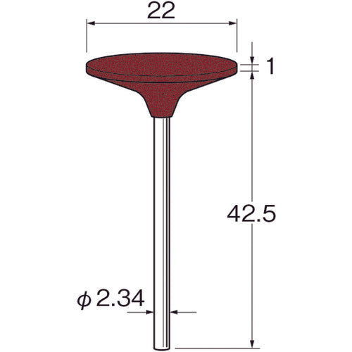 Luter Silicone Rubber Grindstone with Shaft Outer Diameter (mm): 22 Grit (#): 320 R1162 1 bag