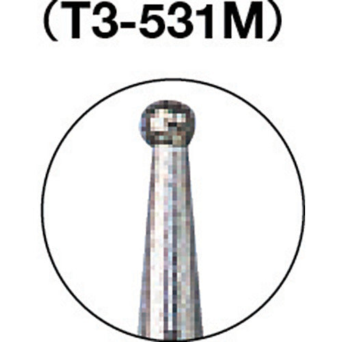 ＴＲＵＳＣＯ　ダイヤモンドバー　Φ１．２Ｘ軸３　＃１４０　T3-531M　1 本