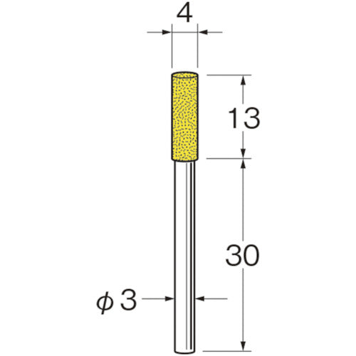 R2113 Ceramic Rubber Grindstone with Shaft (for Metal Polishing) Outer Diameter (mm): 4 Grain Size (#): 180 1 Pack