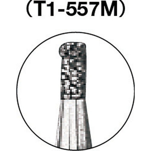 ＴＲＵＳＣＯ　ダイヤモンドバー　Φ１Ｘ刃長２Ｘ軸１．６　＃１４０　T1-557M　1 本