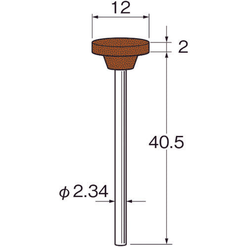 루터 축 부착 실리콘 고무 숫돌 외경(mm):12 입도(#):320 R1061 1봉