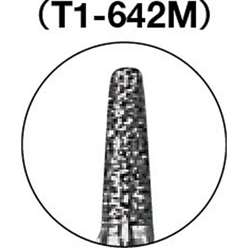 ＴＲＵＳＣＯ　ダイヤモンドバー　Φ１．４Ｘ刃長４Ｘ軸１．６　＃１４０　T1-642M　1 本