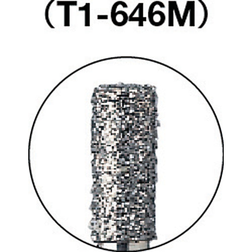 ＴＲＵＳＣＯ　ダイヤモンドバー　Φ１．６Ｘ刃長４Ｘ軸１．６　＃１４０　T1-646M　1 本