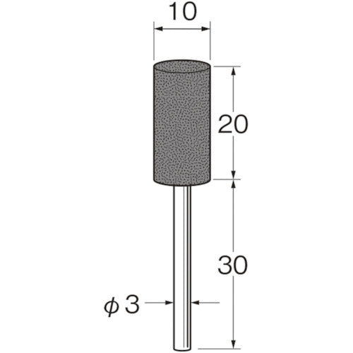 リューター　軸付セラミックゴム砥石（金属研磨用）外径（ｍｍ）：１０粒度（＃）：１０００　R2147　1袋