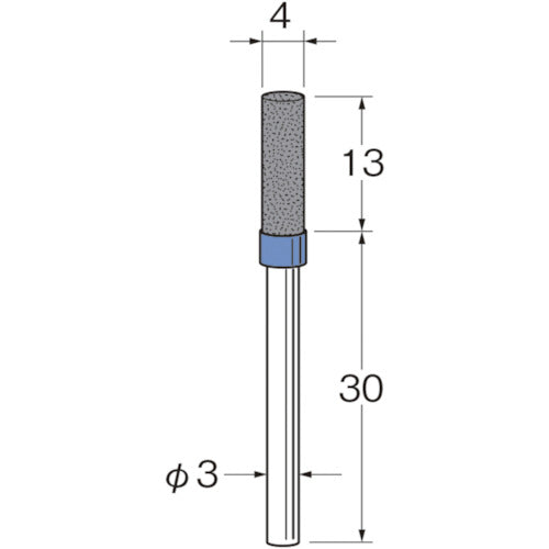 リューター　軸付セラミックゴム砥石（金属研削用）外径（ｍｍ）：４粒度（＃）：１２０　R2312　1袋