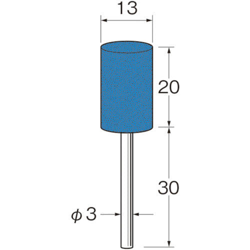リューター　軸付セラミックゴム砥石（金属研磨用）外径（ｍｍ）：１３粒度（＃）：１２０　R2152　1袋
