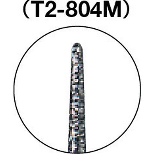 ＴＲＵＳＣＯ　ダイヤモンドバー　Φ１．２Ｘ刃長８Ｘ軸２．３５　＃１４０　T2-804M　1 本