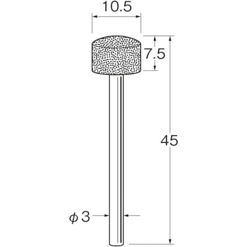 リューター　軸付電着ボラゾン砥石Ｎ１９１０　N1910　1袋