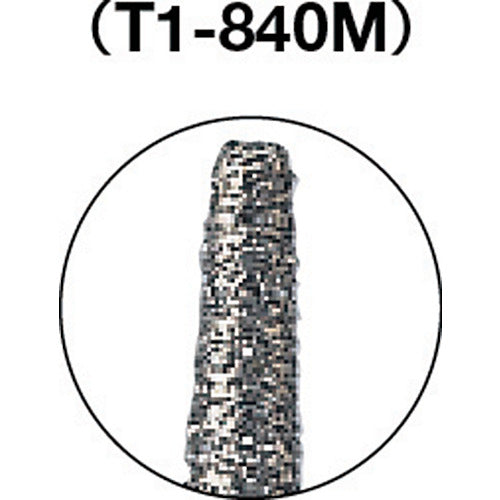 ＴＲＵＳＣＯ　ダイヤモンドバー　Φ１．６Ｘ刃長７Ｘ軸１．６　＃１４０　T1-840M　1 本