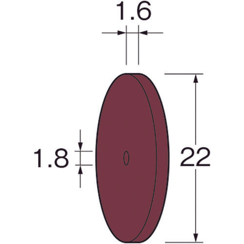 リューター　ホイール型シリコンゴム砥石　R5211　1袋