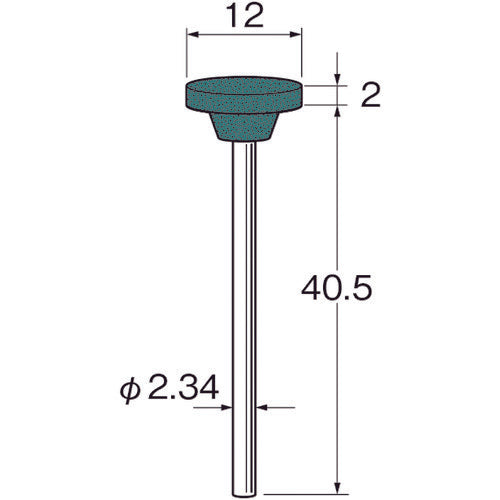 루터 축 부착 실리콘 고무 숫돌 외경(mm):12 입도(#):2500 R1062 1봉