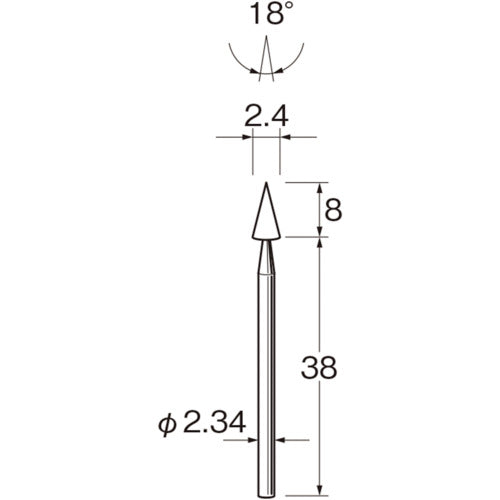 リューター　精密加工用軸付砥石Ｇ１００８　G1008　1 袋