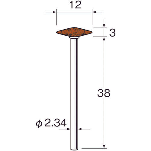 リューター　軸付シリコンゴム砥石外径（ｍｍ）：１２粒度（＃）：３２０　R1041　1袋