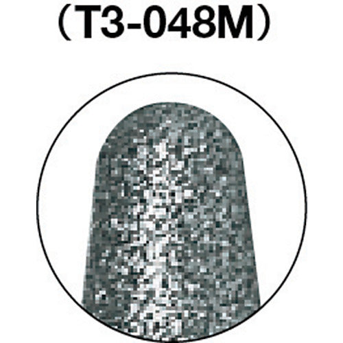 ＴＲＵＳＣＯ　ダイヤモンドバー　Φ６Ｘ刃長１１．２Ｘ軸３　＃１４０　T3-048M　1 本