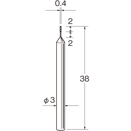 リューター　機械研削用軸付電着ダイヤモンド砥石（インターナル研削用）Ｄ５３０４　D5304　1 袋