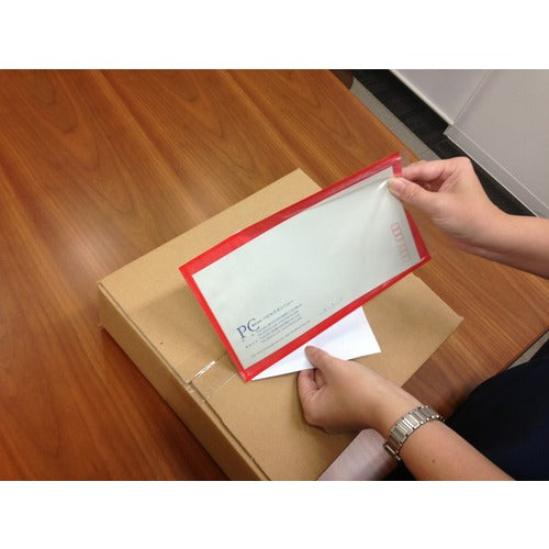 파피루스 딜리버리 팩 3방 용착 타입 아래 PE 적색(길이 3 봉투 사이즈용) 145×260 100장입 전면 풀 PA-027T 1PK