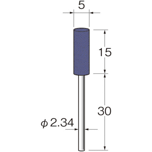 リューター　軸付グリーンカーボランダムゴム砥石外径（ｍｍ）：５粒度（＃）：９０　R3212　1袋