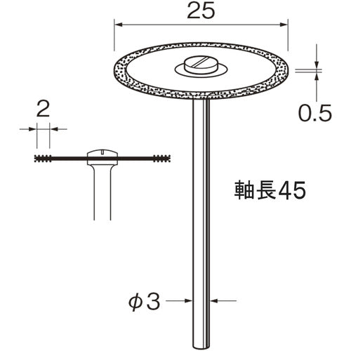 リューター　電着ダイヤモンドディスクＤ９６２１　D9621　1 袋