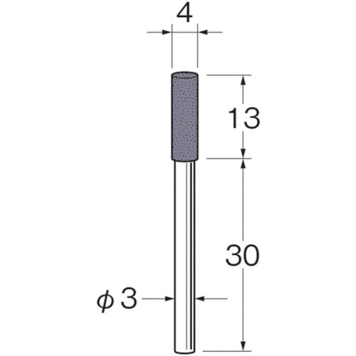 リューター　軸付セラミックゴム砥石（非金属研磨用）外径（ｍｍ）：４粒度（＃）：３２０　R2215　1袋