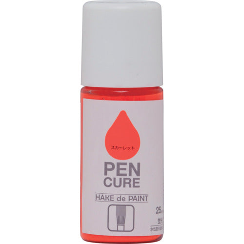 ニッぺ　ペンキュア　ＨＡＫＥ　ｄｅ　ＰＡＩＮＴ　蛍光　２５ｍｌ　スカーレット　１９０Ｋ０２９　4976124352881　1本