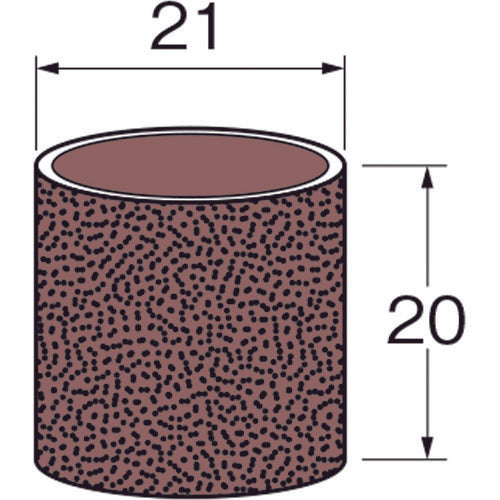 リューター　ロール外径（ｍｍ）：２１幅（ｍｍ）：２０粒度（＃）：６０　S3191　1袋